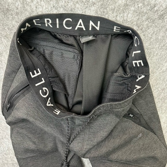 American Eagle Jogger Mens Medium 30X28 Gray Zip Pockets Sweatpants Athleisure - Picture 6 of 10